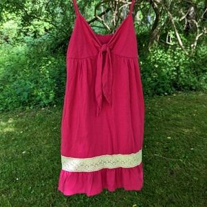 NWT Roxy barbie hot pink cotton dress size M